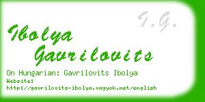 ibolya gavrilovits business card